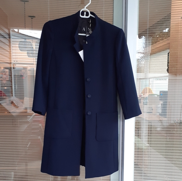 Armani Exchange Textured Patch Pocket Coat - Picture 13 of 14